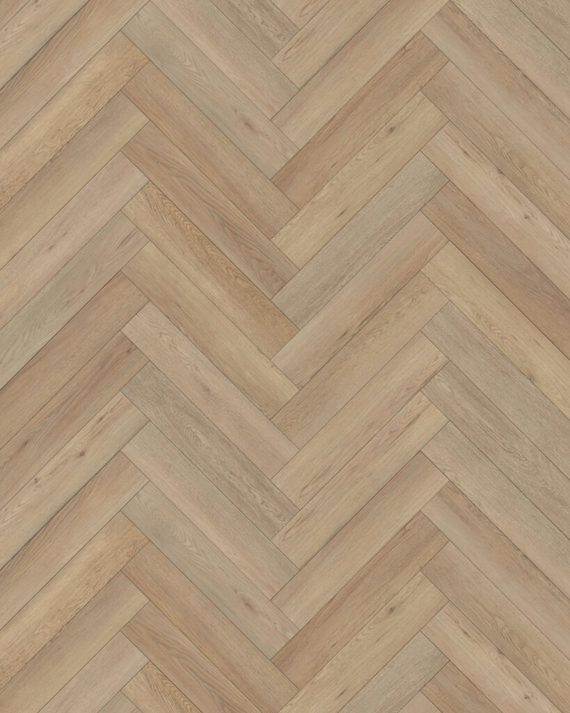 PVC visgraat vloer met natuurlijke eiken houtlook