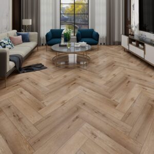Melange Oak Visgraat Click PVC vloer in interieur