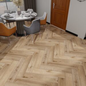 Kaschmir Oak Visgraat Click PVC vloer in interieur
