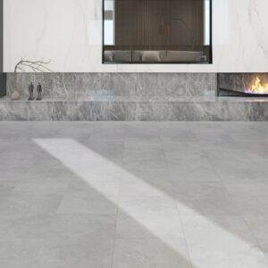 Concrete Light Tegel Click PVC vloer in interieur