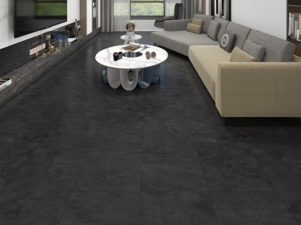 Concrete Dark Tegel Click PVC vloer in interieur