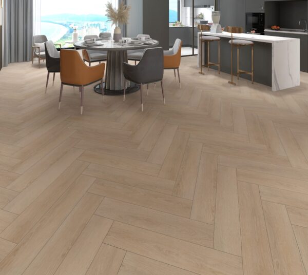 Slate Oak Visgraat Click PVC vloer in interieur