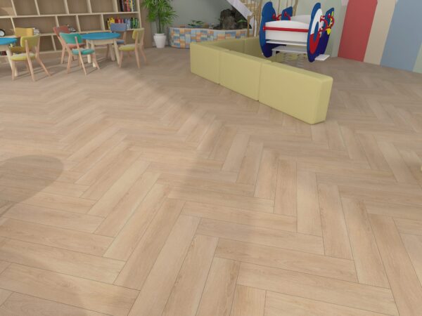 Desert Oak Visgraat Click PVC vloer in interieur