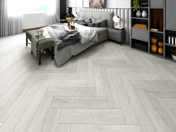 Scraped Oak Visgraat Click PVC vloer in interieur