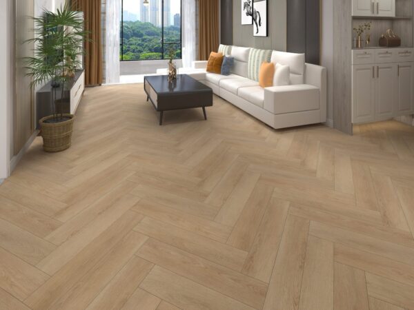 Cambridge Oak Visgraat Click PVC vloer in interieur