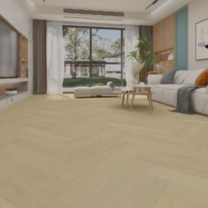 Warm Oak Visgraat Click PVC vloer in interieur